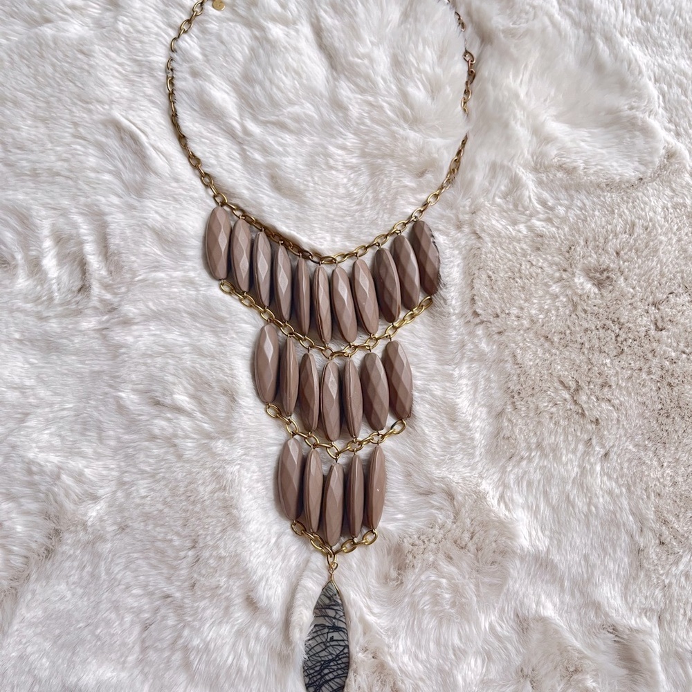 Brown & Gray Chain Necklace